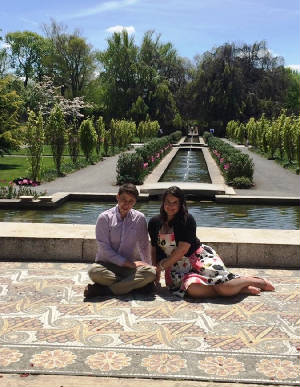 Aidan and Kaitlin at Untermyer Gardens.JPG