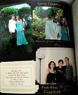 Album page with junior prom pix.JPG