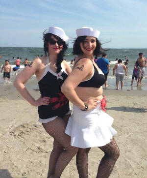 Allegra and Jamie at Mermaid Parade 2013.jpg