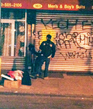 Graffiti artist on Lower East Side.JPG