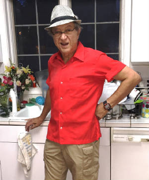 Harlan in bowling shirt and fedora.JPG