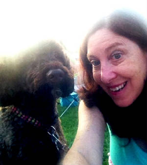 Latke and me at the park.JPG