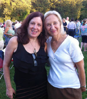 Pattie and Liz in the park.JPG