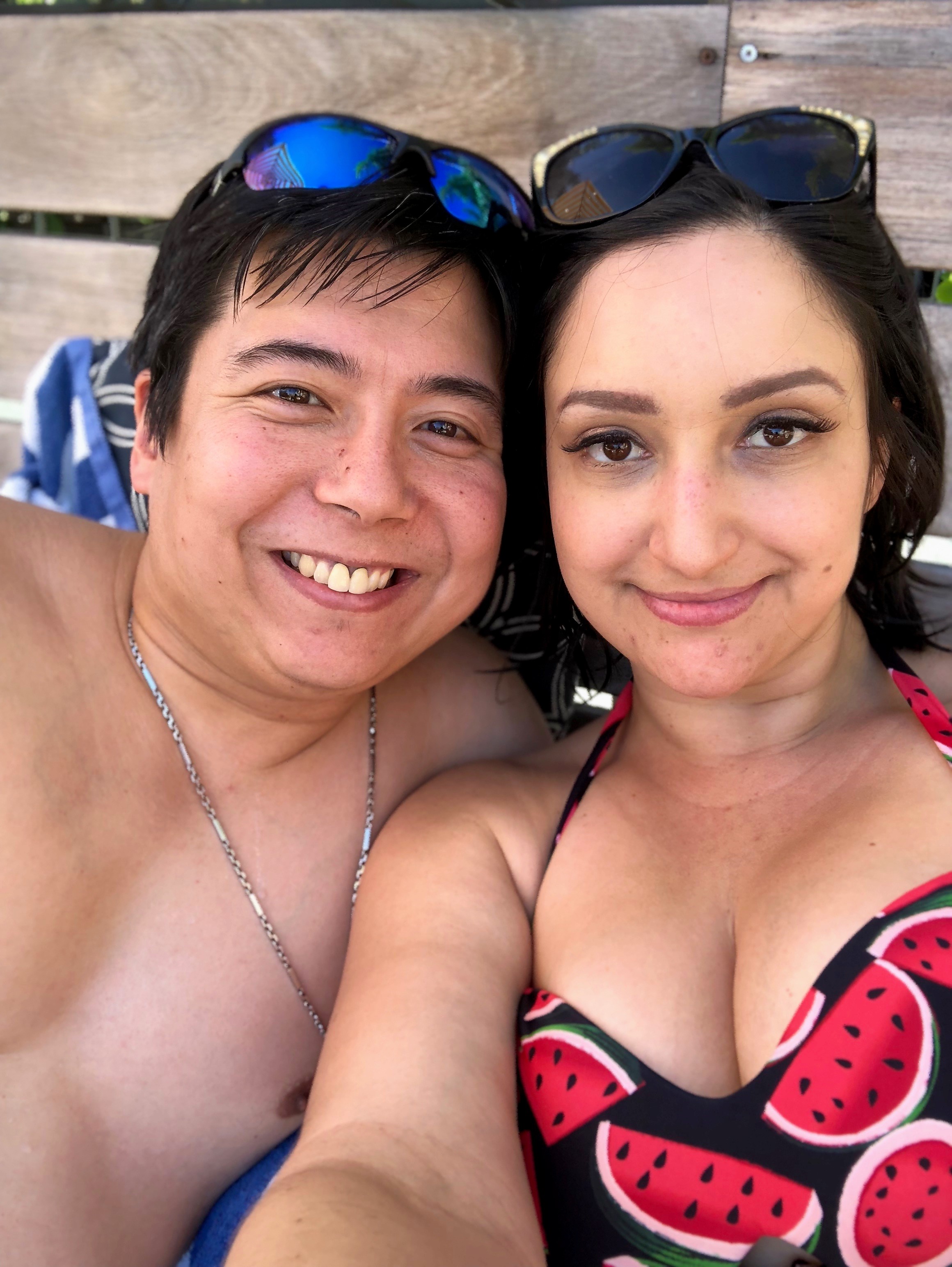 Allegra and her fiance JP in Miami Beach.JPG