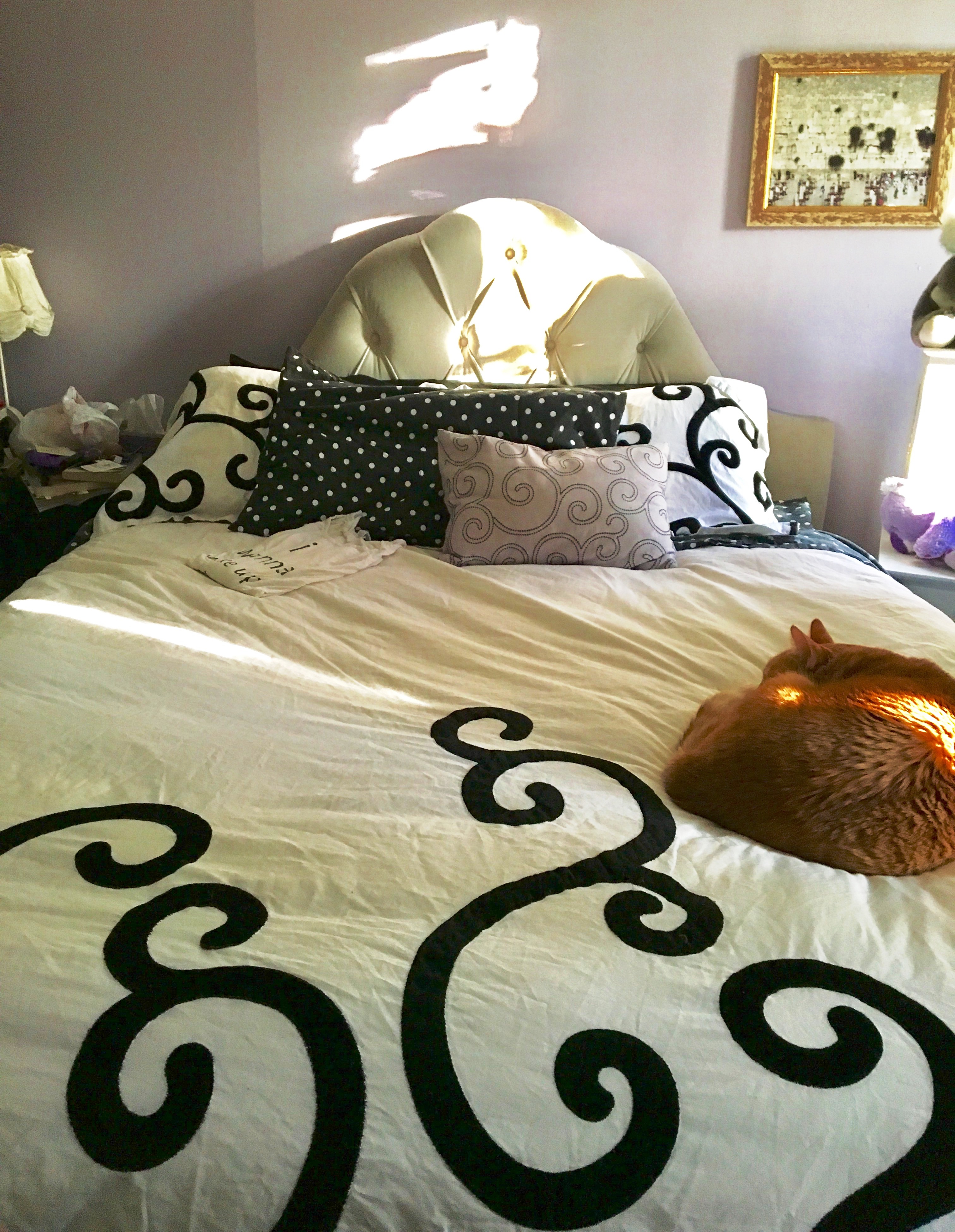 We put fresh sheets on the bed.jpg
