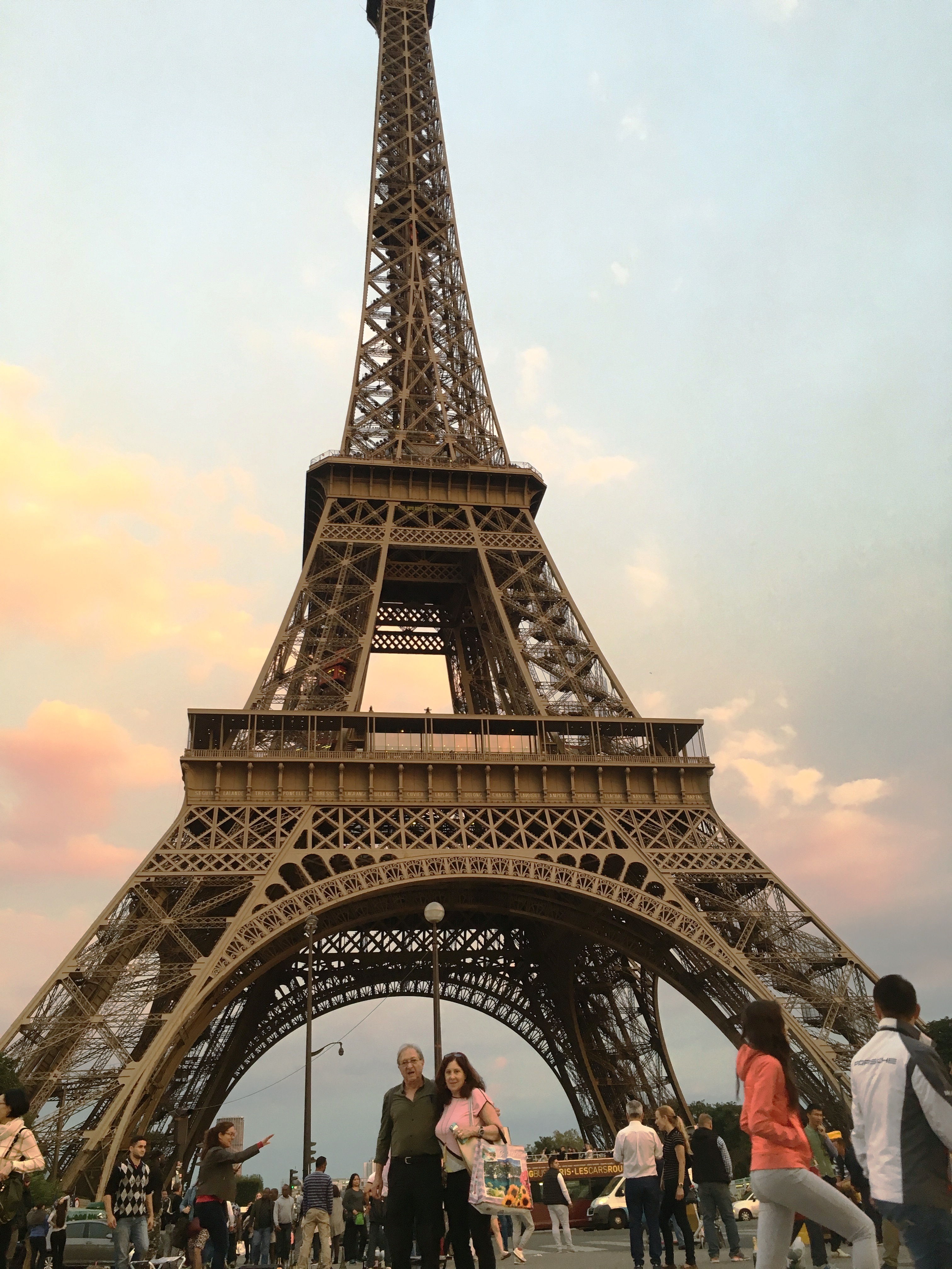 Pattie and Harlan at the Eiffel Tower.JPG