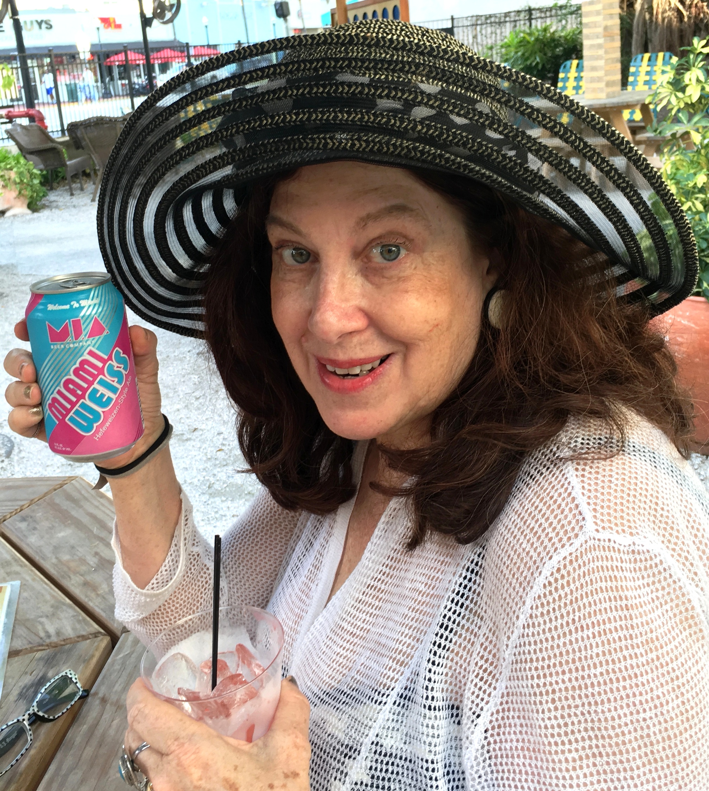 Pattie with Miami Weiss beer (no relation).jpg